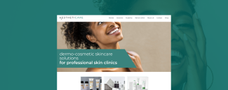From Brand Refresh to Seamless Integration - Empowering Clinics with a Cutting-Edge Partner Hub A screenshot of Aestheticare's revamped website
