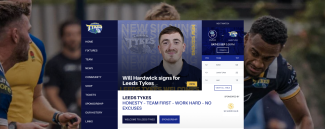 Building a Dynamic Online Presence: How hrpr's Collaborative Approach Transformed Leeds Tykes RUFC's Website and Elevated User Experience A screenshot of Leeds Tykes' revamped website